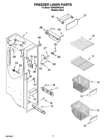 04 - Freezer Liner Parts parts for Kitchenaid Refrigerator KSRG22FKSS18 from AppliancePartsPros.com