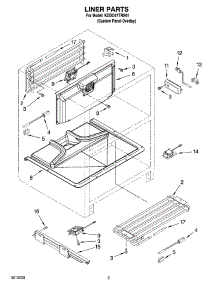 02 - Liner Parts parts for Kitchenaid Ingredient Center KDDO27TRX01 from AppliancePartsPros.com