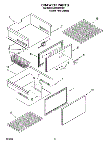 03 - Drawer Parts parts for Kitchenaid Ingredient Center KDDO27TRX01 from AppliancePartsPros.com