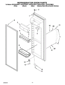 07 - Refrigerator Door Parts parts for Kitchenaid Refrigerator KSRP22FSBT01 from AppliancePartsPros.com