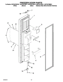 08 - Freezer Door Parts parts for Kitchenaid Refrigerator KSRP22FSBT01 from AppliancePartsPros.com