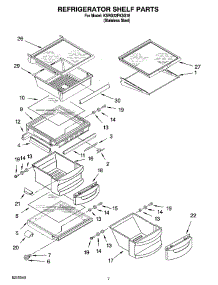 05 - Refrigerator Shelf Parts parts for Kitchenaid Refrigerator KSRG22FKSS18 from AppliancePartsPros.com