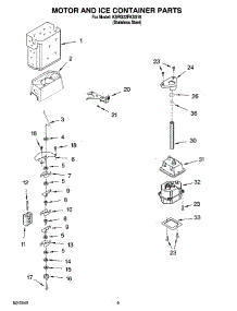 06 - Motor And Ice Container Parts parts for Kitchenaid Refrigerator KSRG22FKSS18 from AppliancePartsPros.com
