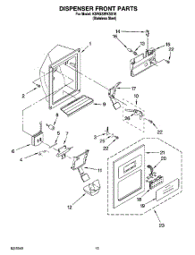 09 - Dispenser Front Parts parts for Kitchenaid Refrigerator KSRG22FKSS18 from AppliancePartsPros.com