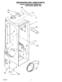 02 - Refrigerator Liner Parts parts for Kitchenaid Refrigerator KSRG25FKST18 from AppliancePartsPros.com