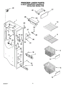 04 - Freezer Liner Parts parts for Kitchenaid Refrigerator KSRG25FKST18 from AppliancePartsPros.com