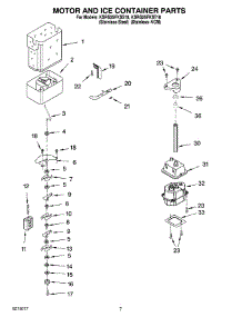 05 - Motor And Ice Container Parts parts for Kitchenaid Refrigerator KSRG25FKST18 from AppliancePartsPros.com
