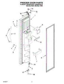 07 - Freezer Door Parts parts for Kitchenaid Refrigerator KSRG25FKST18 from AppliancePartsPros.com
