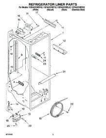 02 - Refrigerator Liner Parts parts for Kitchenaid Refrigerator KSRA22CNWH02 from AppliancePartsPros.com