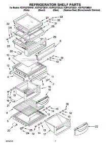 05 - Refrigerator Shelf Parts parts for Kitchenaid Refrigerator KSRP22FSMS01 from AppliancePartsPros.com