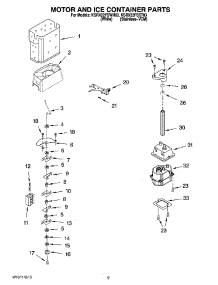 06 - Motor And Ice Container Parts parts for Kitchenaid Refrigerator KSRX22FSST03 from AppliancePartsPros.com