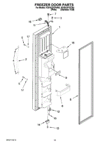08 - Freezer Door Parts parts for Kitchenaid Refrigerator KSRX22FSST03 from AppliancePartsPros.com