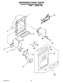 09 - Dispenser Front Parts parts for Kitchenaid Refrigerator KSRX22FSST03 from AppliancePartsPros.com