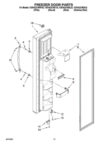 08 - Freezer Door Parts parts for Kitchenaid Refrigerator KSRA22CNSS02 from AppliancePartsPros.com