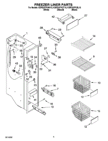 04 - Freezer Liner Parts parts for Kitchenaid Refrigerator KSRG22FKWH18 from AppliancePartsPros.com