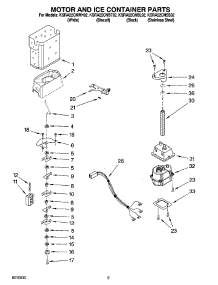 06 - Motor And Ice Container Parts parts for Kitchenaid Refrigerator KSRA22CNBT02 from AppliancePartsPros.com