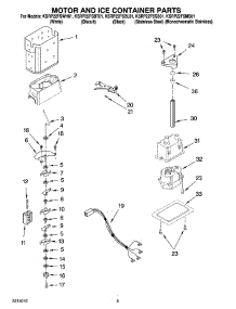 06 - Motor And Ice Container Parts parts for Kitchenaid Refrigerator KSRP22FSWH01 from AppliancePartsPros.com