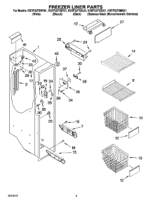 04 - Freezer Liner Parts parts for Kitchenaid Refrigerator KSRP22FSBL01 from AppliancePartsPros.com