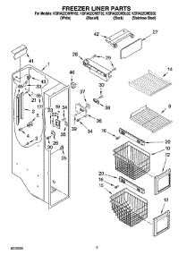 04 - Freezer Liner Parts parts for Kitchenaid Refrigerator KSRA22CNBL02 from AppliancePartsPros.com
