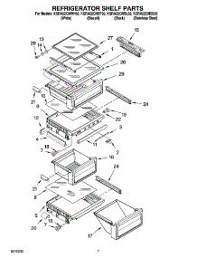 05 - Refrigerator Shelf Parts parts for Kitchenaid Refrigerator KSRA22CNBL02 from AppliancePartsPros.com