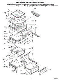 03 - Refrigerator Shelf Parts parts for Kitchenaid Refrigerator KSRS25RSBT00 from AppliancePartsPros.com