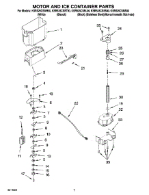 05 - Motor And Ice Container Parts parts for Kitchenaid Refrigerator KSRS25CSSS00 from AppliancePartsPros.com