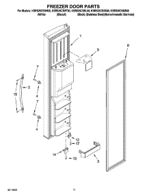 07 - Freezer Door Parts parts for Kitchenaid Refrigerator KSRS25CSSS00 from AppliancePartsPros.com