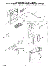 08 - Dispenser Front Parts parts for Kitchenaid Refrigerator KSRS25CSBL00 from AppliancePartsPros.com