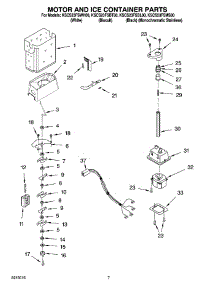 05 - Motor And Ice Container Parts parts for Kitchenaid Refrigerator KSCS23FSWH00 from AppliancePartsPros.com