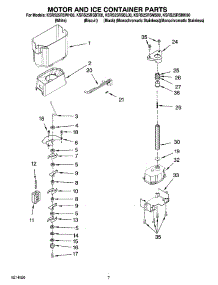 05 - Motor And Ice Container Parts parts for Kitchenaid Refrigerator KSRS25RSBL00 from AppliancePartsPros.com