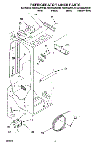 02 - Refrigerator Liner Parts parts for Kitchenaid Refrigerator KSRA25CNWH02 from AppliancePartsPros.com