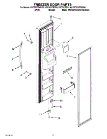 07 - Freezer Door Parts parts for Kitchenaid Refrigerator KSCS23FSBT00 from AppliancePartsPros.com