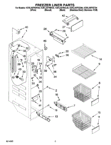 04 - Freezer Liner Parts parts for Kitchenaid Refrigerator KSRL25FRBT04 from AppliancePartsPros.com