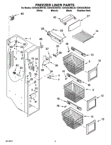 04 - Freezer Liner Parts parts for Kitchenaid Refrigerator KSRA25CNBL02 from AppliancePartsPros.com