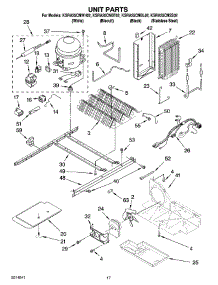 11 - Unit Parts parts for Kitchenaid Refrigerator KSRA25CNBT02 from AppliancePartsPros.com