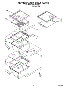 03 - Refrigerator Shelf Parts parts for Kitchenaid Refrigerator KSRD22FKST18 from AppliancePartsPros.com