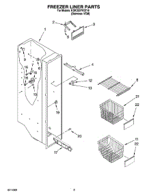 04 - Freezer Liner Parts parts for Kitchenaid Refrigerator KSRD22FKST18 from AppliancePartsPros.com
