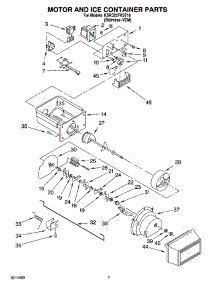 05 - Motor And Ice Container Parts parts for Kitchenaid Refrigerator KSRD22FKST18 from AppliancePartsPros.com