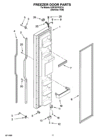 07 - Freezer Door Parts parts for Kitchenaid Refrigerator KSRD22FKST18 from AppliancePartsPros.com