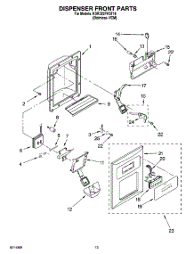 08 - Dispenser Front Parts parts for Kitchenaid Refrigerator KSRD22FKST18 from AppliancePartsPros.com
