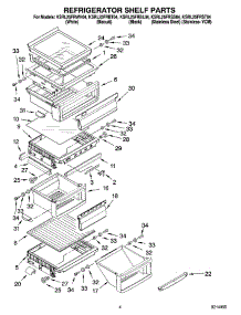 03 - Refrigerator Shelf Parts parts for Kitchenaid Refrigerator KSRL25FRST04 from AppliancePartsPros.com