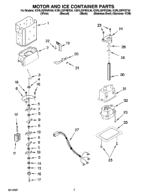 05 - Motor And Ice Container Parts parts for Kitchenaid Refrigerator KSRL25FRST04 from AppliancePartsPros.com