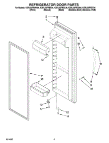 06 - Refrigerator Door Parts parts for Kitchenaid Refrigerator KSRL25FRWH04 from AppliancePartsPros.com