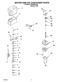 06 - Motor And Ice Container Parts parts for Kitchenaid Refrigerator KSRX22FSST02 from AppliancePartsPros.com