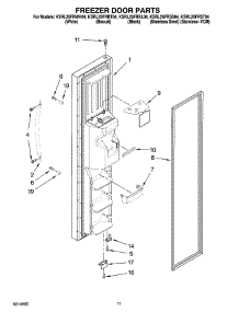 07 - Freezer Door Parts parts for Kitchenaid Refrigerator KSRL25FRWH04 from AppliancePartsPros.com