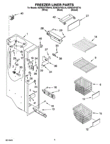 04 - Freezer Liner Parts parts for Kitchenaid Refrigerator KSRG25FKWH18 from AppliancePartsPros.com