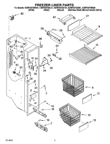 04 - Freezer Liner Parts parts for Kitchenaid Refrigerator KSRP25FSBT01 from AppliancePartsPros.com