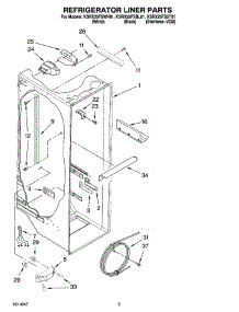 02 - Refrigerator Liner Parts parts for Kitchenaid Refrigerator KSRX25FSBL01 from AppliancePartsPros.com