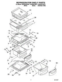 03 - Refrigerator Shelf Parts parts for Kitchenaid Refrigerator KSRX25FSWH01 from AppliancePartsPros.com