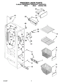 04 - Freezer Liner Parts parts for Kitchenaid Refrigerator KSRX25FSWH01 from AppliancePartsPros.com
